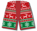 Athletic Knit (AK) ZH901-CHR2403 Red Ugly Christmas Sweater Sublimated Ice Hockey Pant Shell