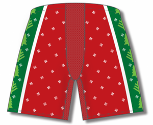 Athletic Knit (AK) ZH901-CHR2405 Red Christmas Sweater Sublimated Ice Hockey Pant Shell (Copy)