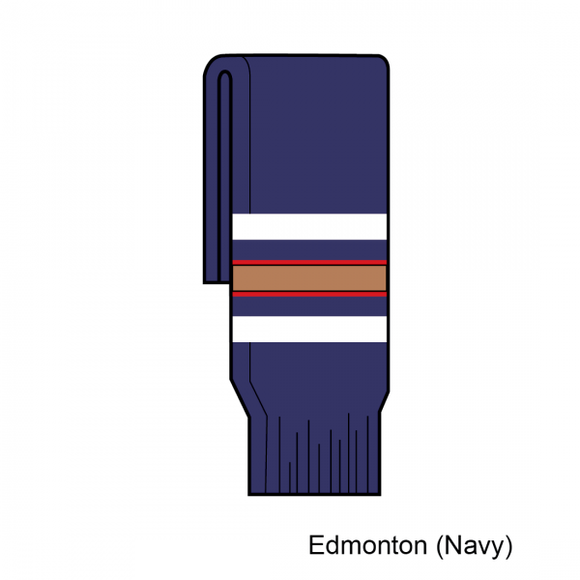 Kamazu FlexxICE SK200 Edmonton Oilers Team Knit Ice Hockey Socks - Home Navy