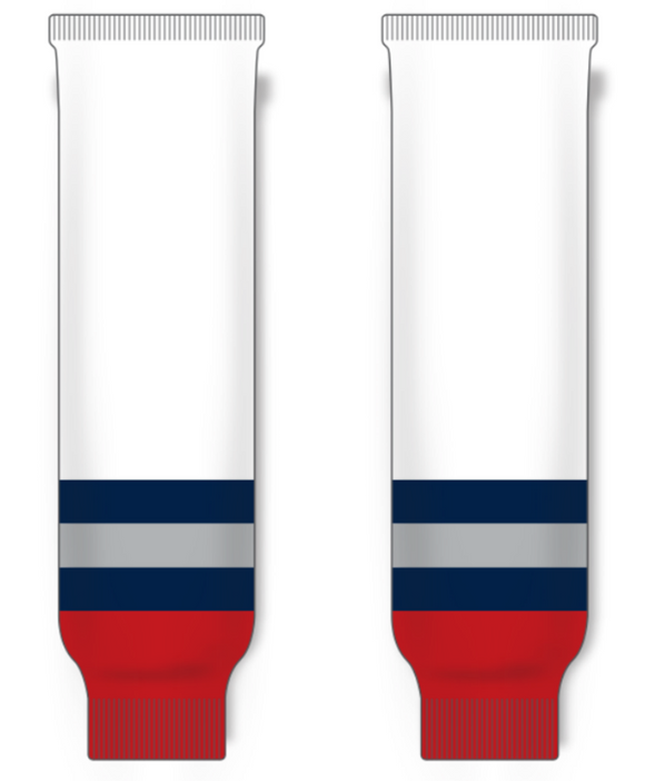Modelline 1990s New York Rangers Away White Knit Ice Hockey Socks
