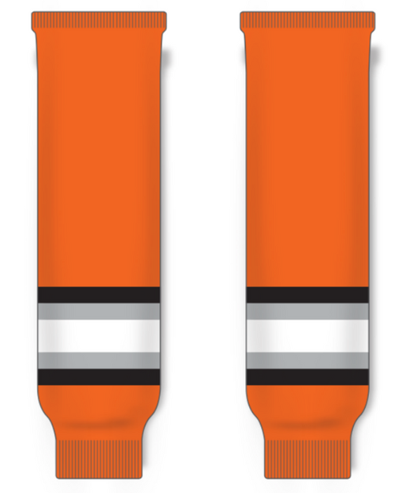 Modelline 2002-07 Philadelphia Flyers Third Orange Knit Ice Hockey Socks
