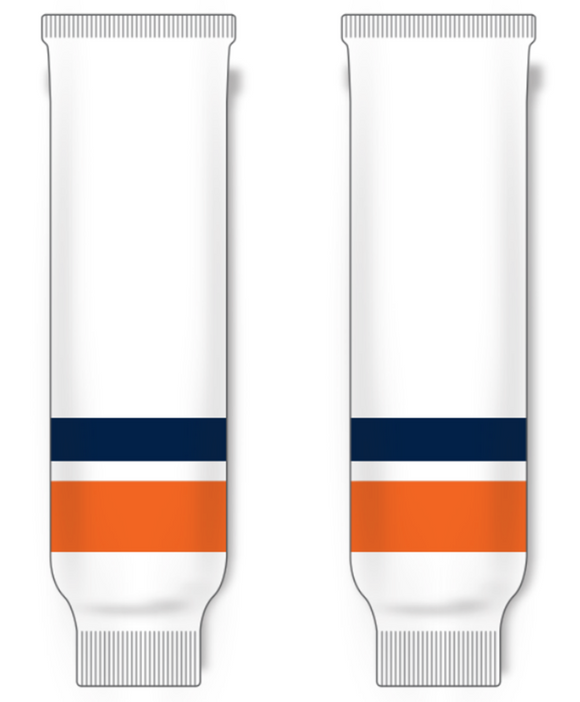 Modelline 2007-10 New York Islanders Away White Knit Ice Hockey Socks
