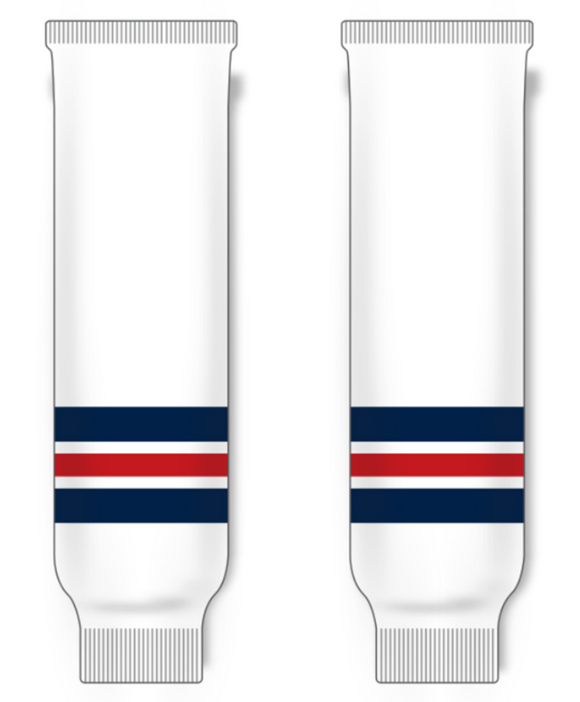 Modelline 2014 New York Rangers Stadium Series White/Navy/Red Knit Ice Hockey Socks