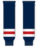 Modelline 2018 New York Rangers Winter Classic Navy/White/Red Knit Ice Hockey Socks