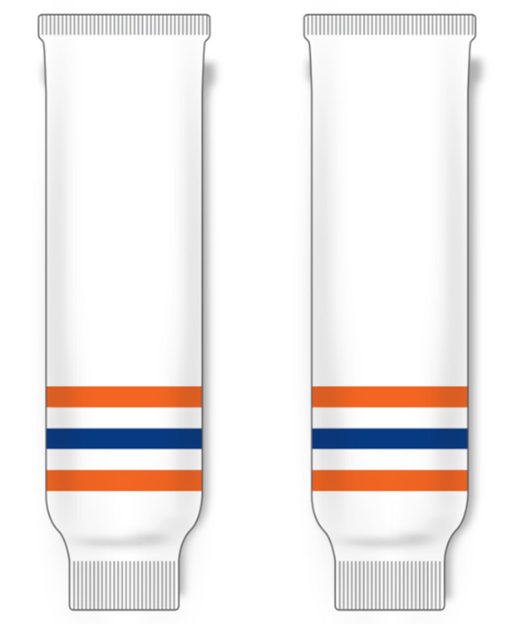 Modelline Edmonton Oilers Reverse Retro White Knit Ice Hockey Socks