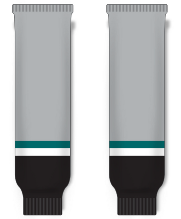 Modelline 2021-22 San Jose Sharks Reverse Retro Grey Knit Ice Hockey Socks