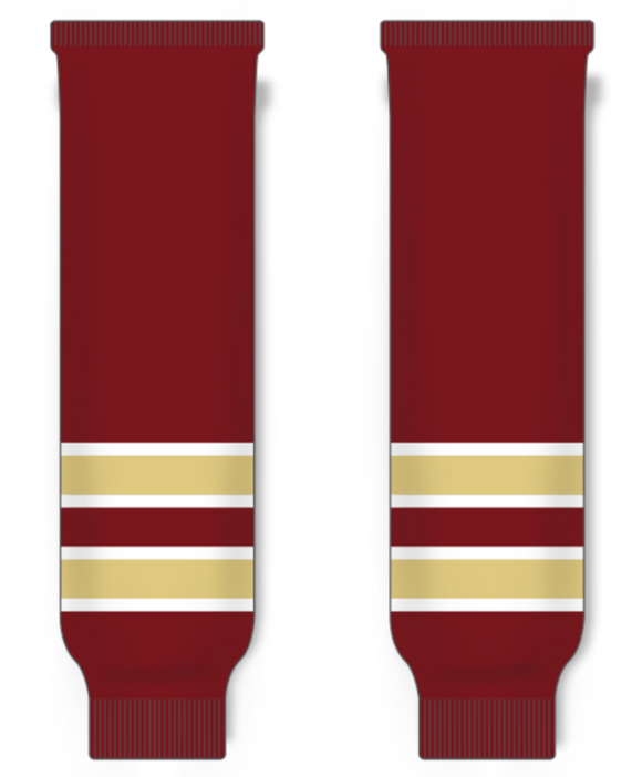 Modelline Acadie-Bathurst Titan Away Burgundy Knit Ice Hockey Socks