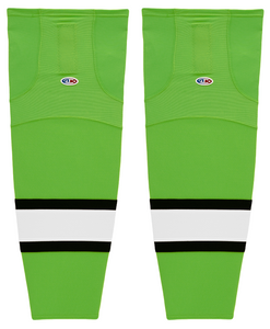 Athletic Knit (AK) HS2100-107 Lime Green/Black/White Mesh Ice Hockey Socks