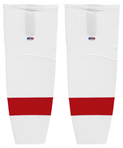 Athletic Knit (AK) HS2100-203 Detroit Jr. Red Wings White Mesh Ice Hockey Socks