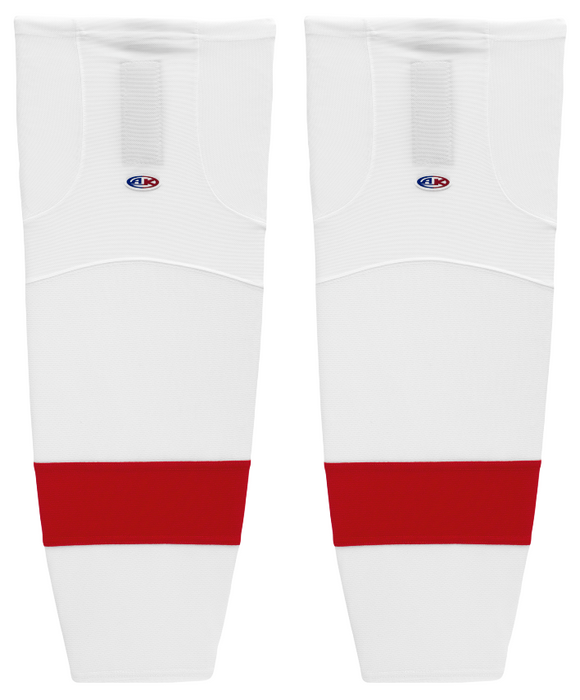 Athletic Knit (AK) HS2100-203 Detroit Jr. Red Wings White Mesh Ice Hockey Socks
