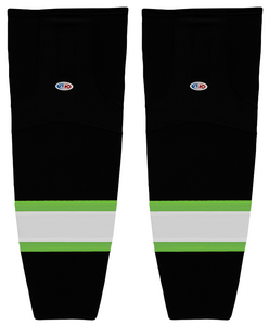 Athletic Knit (AK) HS2100-247 Black/Lime Green/White Mesh Ice Hockey Socks