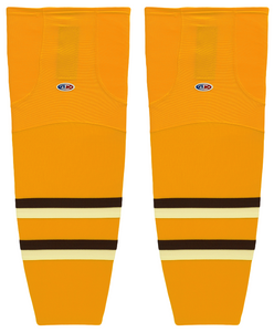 Athletic Knit (AK) HS2100-291 Boston Bruins Winter Classic Gold Mesh Ice Hockey Socks