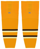 Athletic Knit (AK) HS2100-291 Boston Bruins Winter Classic Gold Mesh Ice Hockey Socks