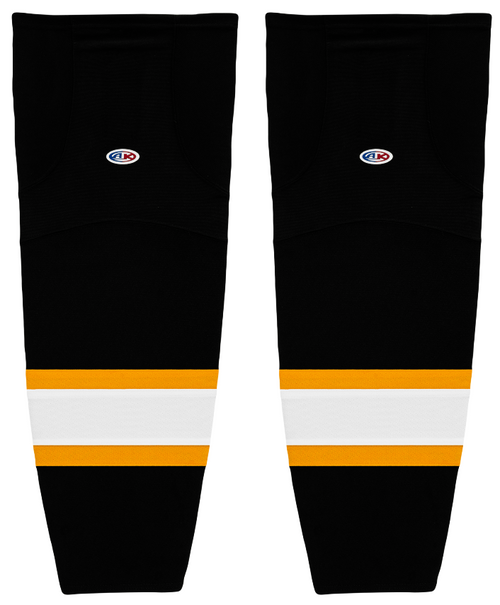 Athletic Knit (AK) HS2100-300 Boston Bruins Black Mesh Ice Hockey Socks - PSH Sports