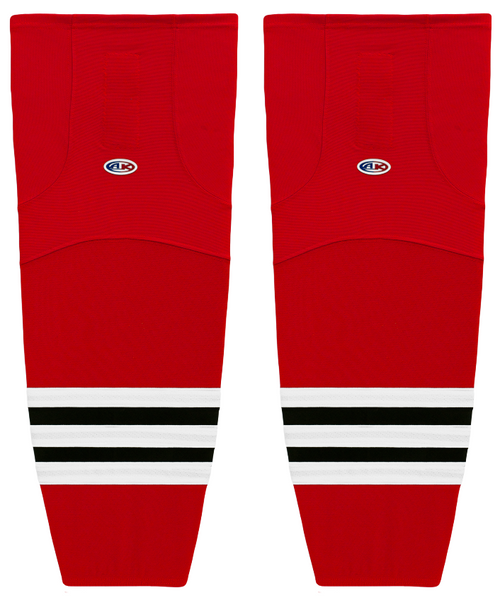 Athletic Knit (AK) HS2100-304 Chicago Blackhawks Red Mesh Ice Hockey Socks - PSH Sports