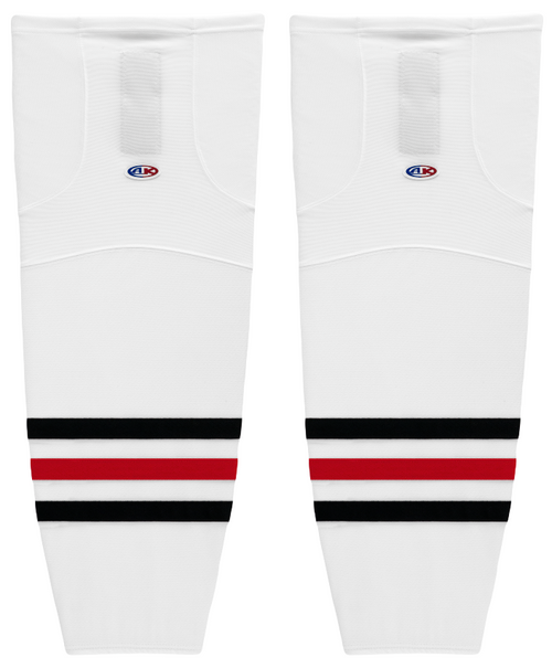 Athletic Knit (AK) HS2100-305 Chicago Blackhawks White Mesh Ice Hockey Socks - PSH Sports