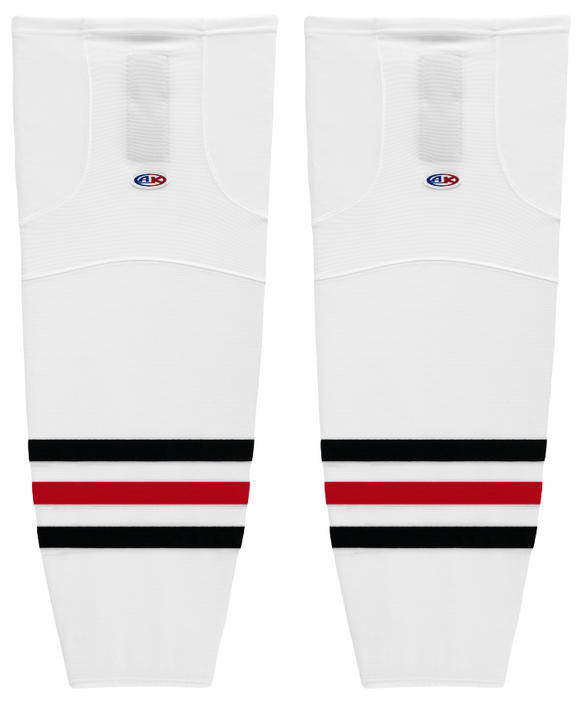 Athletic Knit (AK) HS2100-305 Chicago Blackhawks White Mesh Ice Hockey Socks