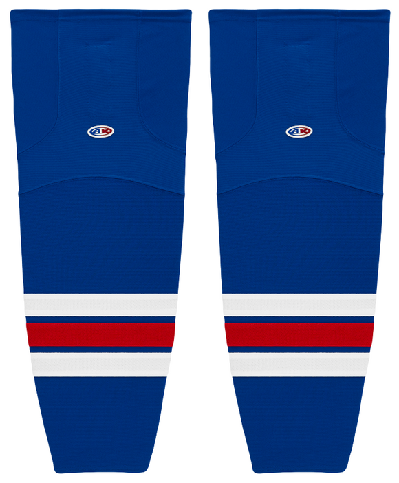 Athletic Knit (AK) HS2100-312 New York Rangers Royal Blue Mesh Ice Hockey Socks