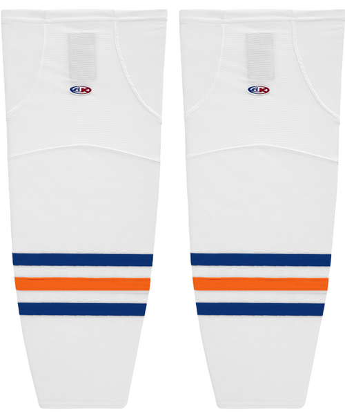 Athletic Knit (AK) HS2100-321 Edmonton Oilers White Mesh Ice Hockey Socks - PSH Sports