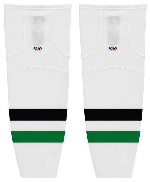 Athletic Knit (AK) HS2100-377 2013 Dallas Stars White Mesh Ice Hockey Socks - PSH Sports