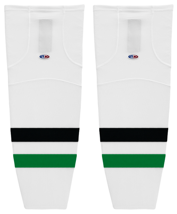 Athletic Knit (AK) HS2100-377 2013 Dallas Stars White Mesh Ice Hockey Socks
