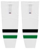 Athletic Knit (AK) HS2100-377 2013 Dallas Stars White Mesh Ice Hockey Socks