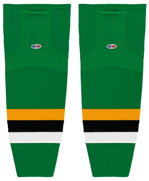 Athletic Knit (AK) HS2100-406 Minnesota North Stars Kelly Green with Black Stripe Mesh Ice Hockey Socks - PSH Sports