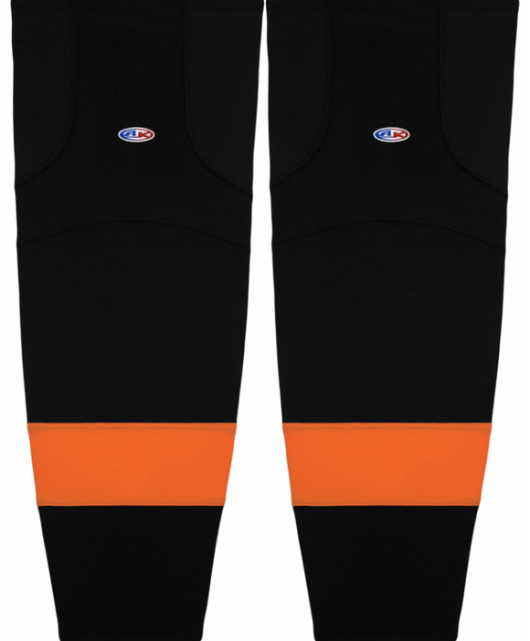 Athletic Knit (AK) HS2100-420 2017 Philadelphia Flyers Stadium Series Black Mesh Ice Hockey Socks