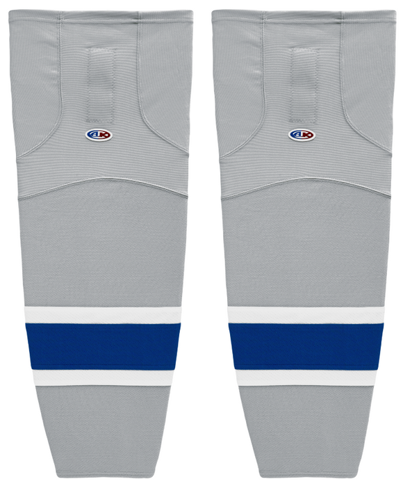 Athletic Knit (AK) HS2100-450 Grey/Royal Blue/White Mesh Ice Hockey Socks