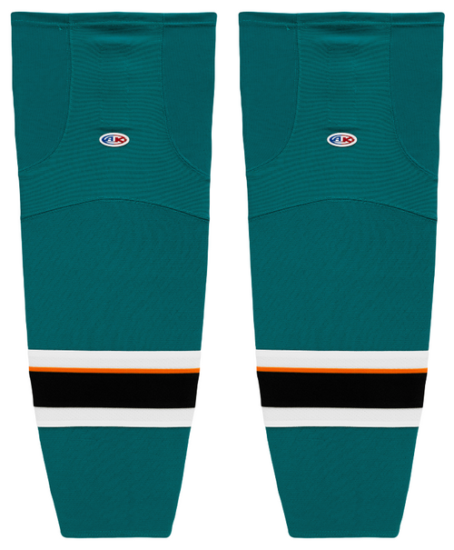 Athletic Knit (AK) HS2100-466 2013 San Jose Sharks Pacific Teal Mesh Ice Hockey Socks - PSH Sports