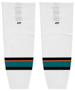 Athletic Knit (AK) HS2100-467 2013 San Jose Sharks White Mesh Ice Hockey Socks