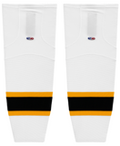 Athletic Knit (AK) HS2100-499 2007 Boston Bruins White Mesh Ice Hockey Socks