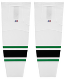 Athletic Knit (AK) HS2100-507 Dallas Stars White Mesh Ice Hockey Socks