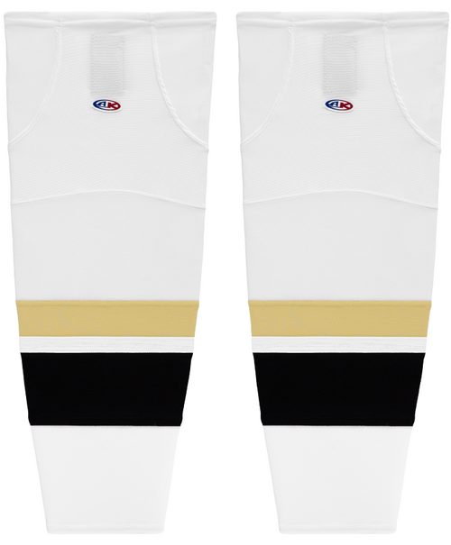 Athletic Knit (AK) HS2100-515 New Pittsburgh Penguins Third White Mesh Ice Hockey Socks - PSH Sports