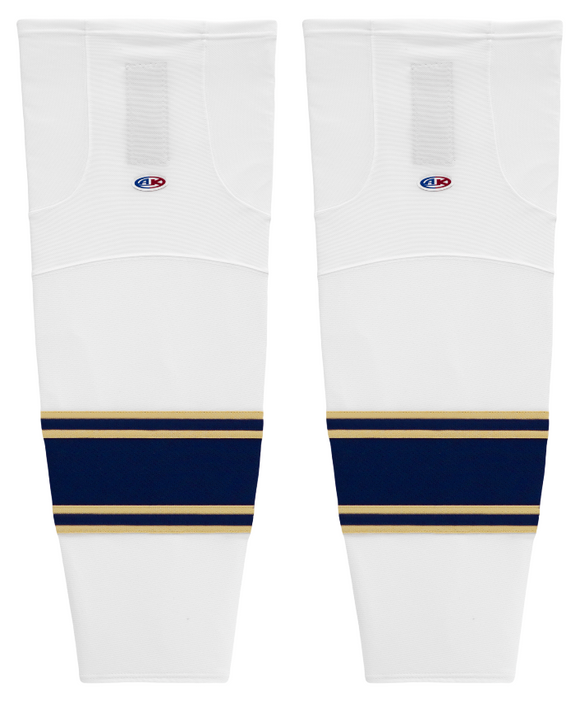 Athletic Knit (AK) HS2100-521 University of Notre Dame Fighting Irish White Mesh Ice Hockey Socks