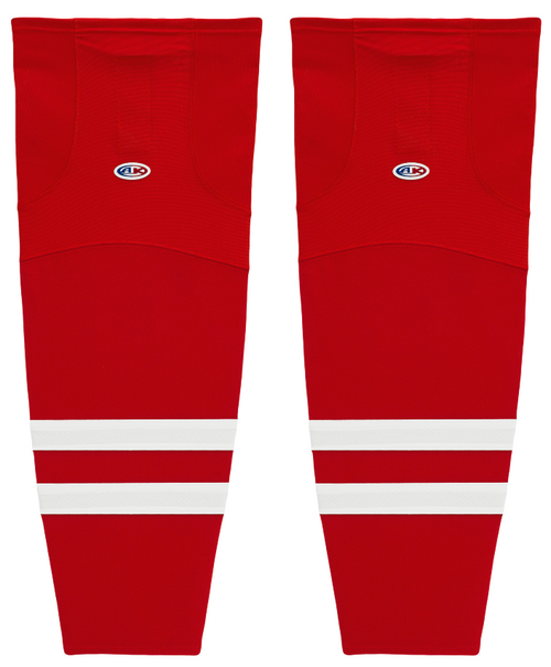 Athletic Knit (AK) HS2100-527 2013 Carolina Hurricanes Red Mesh Ice Hockey Socks - PSH Sports