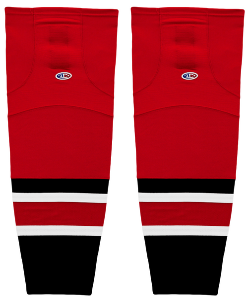 Athletic Knit (AK) HS2100-532 2017 Carolina Hurricanes Red Mesh Ice Hockey Socks - PSH Sports