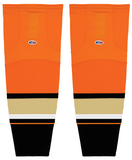 Athletic Knit (AK) HS2100-538 2014 Anaheim Ducks Orange/Black Mesh Ice Hockey Socks