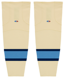 Athletic Knit (AK) HS2100-545 Sand/Navy/Sky Blue Mesh Ice Hockey Socks