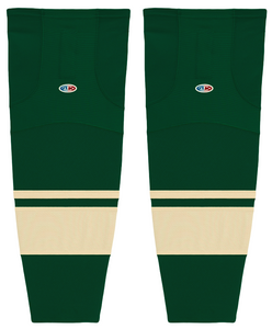 Athletic Knit (AK) HS2100-563 2009 Minnesota Wild Third Dark Green Mesh Ice Hockey Socks