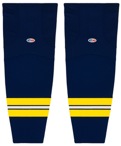 Athletic Knit (AK) HS2100-589 2011 University of Michigan Wolverines Navy Mesh Ice Hockey Socks