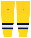 Athletic Knit (AK) HS2100-590 2011 University of Michigan Wolverines Maize Mesh Ice Hockey Socks