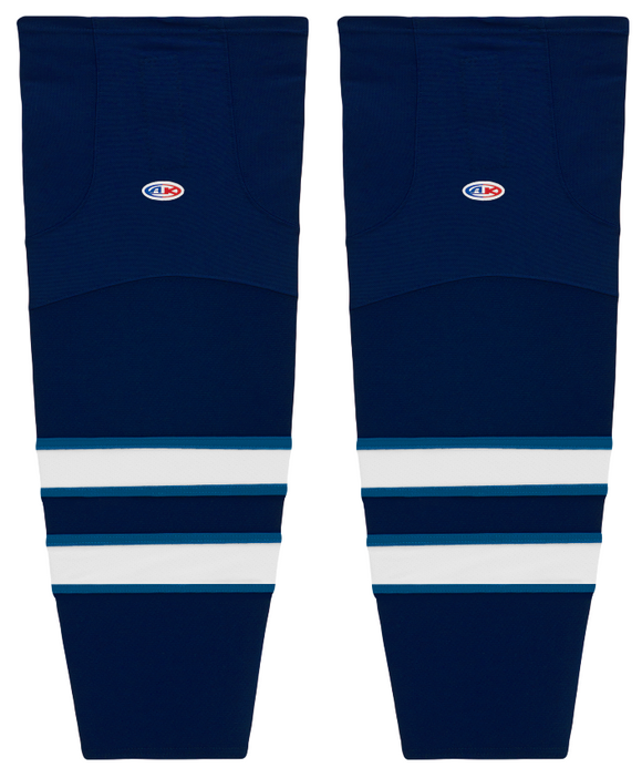 Athletic Knit (AK) HS2100-595 Manitoba Moose Navy Mesh Ice Hockey Socks