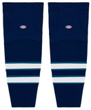 Athletic Knit (AK) HS2100-595 2011 Winnipeg Jets Navy Mesh Ice Hockey Socks