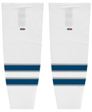 Athletic Knit (AK) HS2100-596 2011 Winnipeg Jets White Mesh Ice Hockey Socks