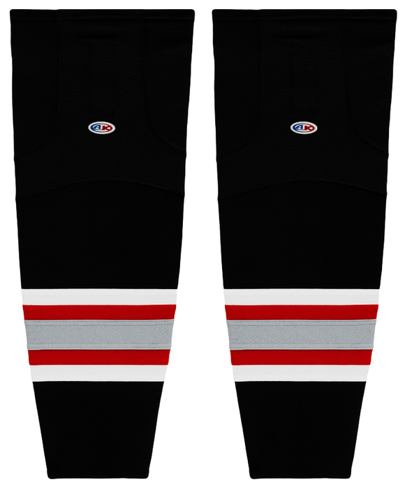 Athletic Knit (AK) HS2100-610 Buffalo Sabres Black Mesh Ice Hockey Socks