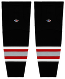 Athletic Knit (AK) HS2100-610 Buffalo Sabres Black Mesh Ice Hockey Socks