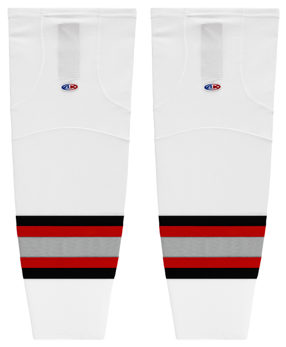 Athletic Knit (AK) HS2100-611 Buffalo Sabres White Mesh Ice Hockey Socks