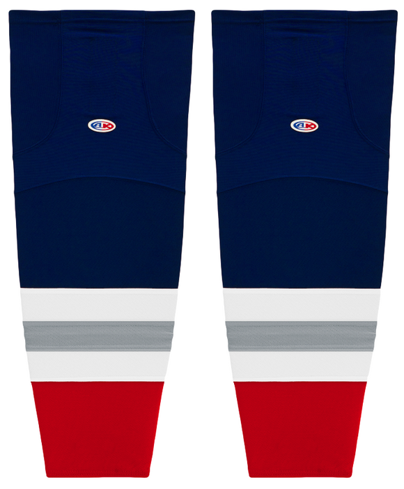 Athletic Knit (AK) HS2100-612 New York Rangers Third Navy Mesh Ice Hockey Socks