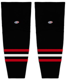 Athletic Knit (AK) HS2100-614 Red Deer Rebels Black Mesh Ice Hockey Socks
